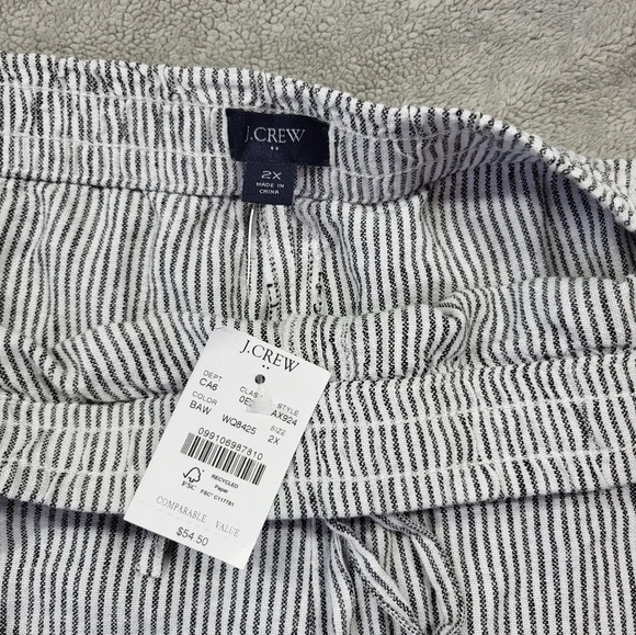 J Crew Striped Linen Pull On Shorts with Drawstring - Picture 4 of 12